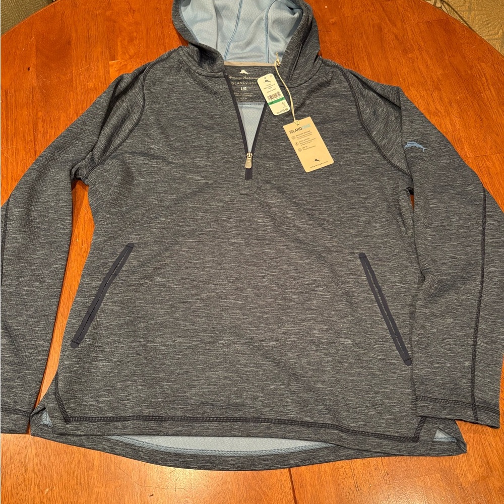 Tommy Bahama Dark Gray Half-Zip Pullover unisex